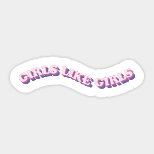 Girls like girls (bisexual flag colors) Sticker